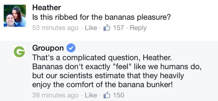 Facebook Had A Field Day When Groupon Introduced The Banana Bunker (18 pics)