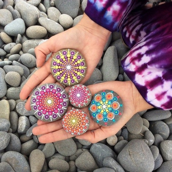 Artist Creates Amazing Mandalas By Painting Ocean Stones (15 pics)