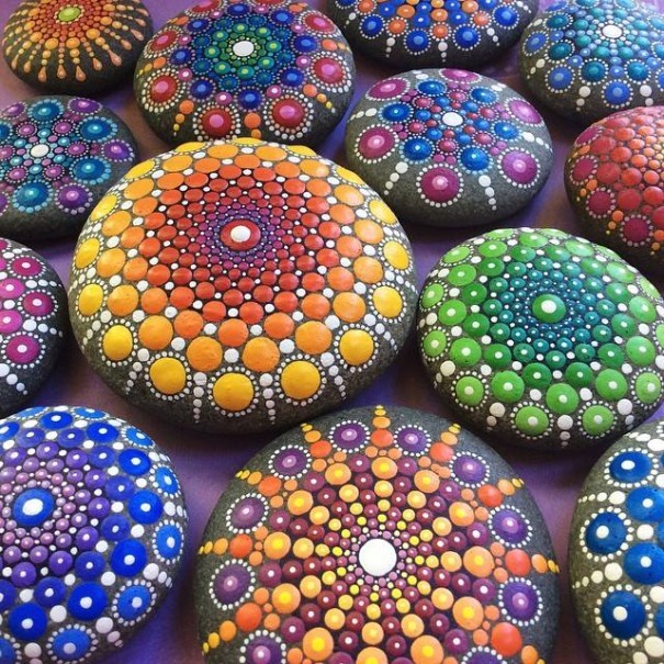 Artist Creates Amazing Mandalas By Painting Ocean Stones (15 pics)
