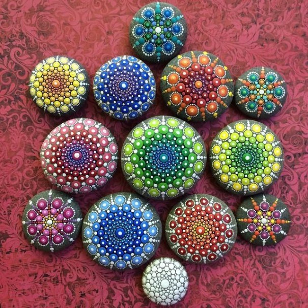 Artist Creates Amazing Mandalas By Painting Ocean Stones (15 pics)