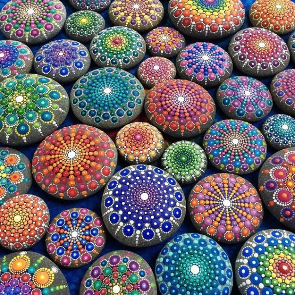 Artist Creates Amazing Mandalas By Painting Ocean Stones (15 pics)