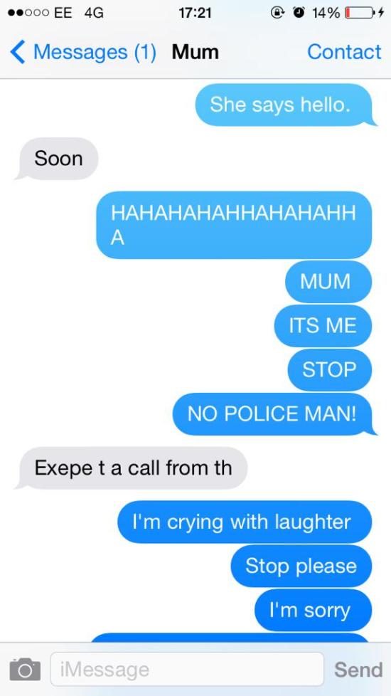 Mother Isn't Happy When Daughter Pulls Cruel Text Prank (4 pics)