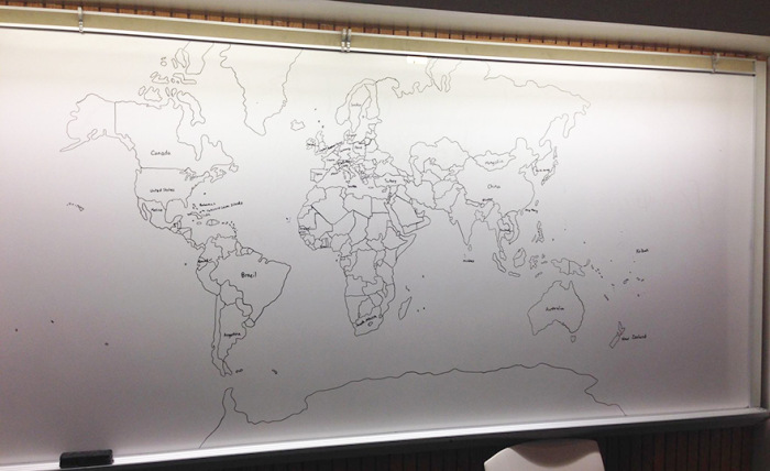 Boy With Autism Draws Amazing World Map Entirely From Memory (4 pics)