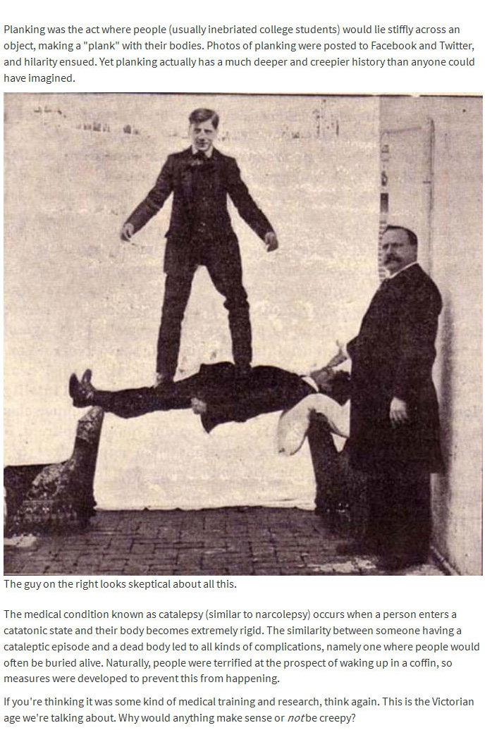 A Look Back At The Creepy History Behind Planking (5 pics)