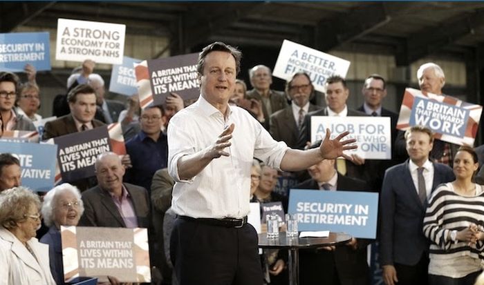 David Cameron Had A Huge Turnout At His Election Rally, Or Did He? (4 pics)