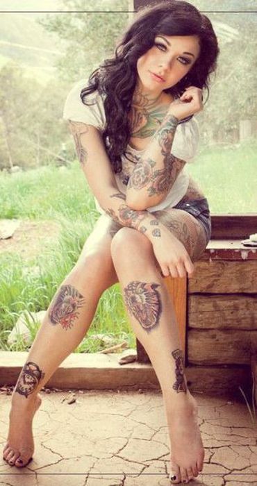 Gorgeous Girls Covered In Tattoos Is A Beautiful Sight (64 pics)