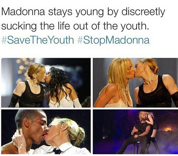 Everyone Is Freaking Out Over Drake's Reaction To Kissing Madonna (17 pics)