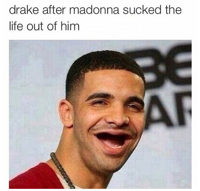 Everyone Is Freaking Out Over Drake's Reaction To Kissing Madonna (17 pics)