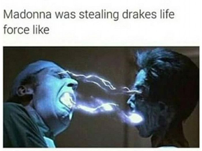 Everyone Is Freaking Out Over Drake's Reaction To Kissing Madonna (17 pics)