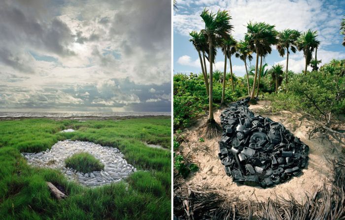 Man Takes Trash From The Shores Of Mexico And Turns It Into Art (10 pics)