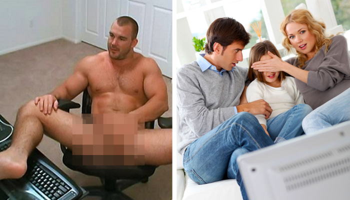 This Guy Exposed Himself To His Girlfriend's Family Via Skype (4 pics)