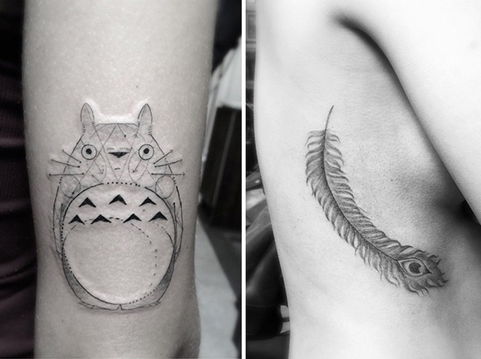 Brian Woo's Geometric Tattoos Have Made Him Famous (17 pics)