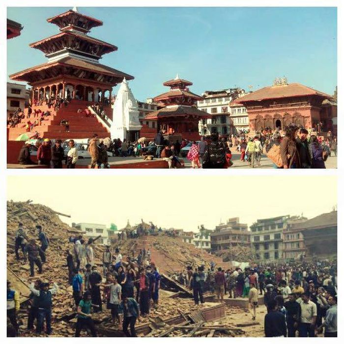 Before And After Photos Of Nepal Show The Effect Of A Deadly Earthquake (5 pics)