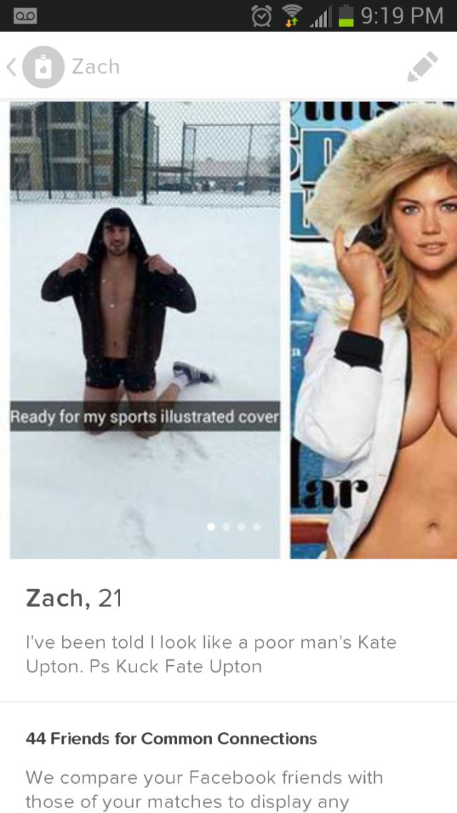 This Guy's Kate Upton Parody Picture On Tinder Is Working Wonders (9 pics)