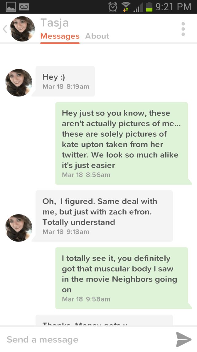 This Guy's Kate Upton Parody Picture On Tinder Is Working Wonders (9 pics)