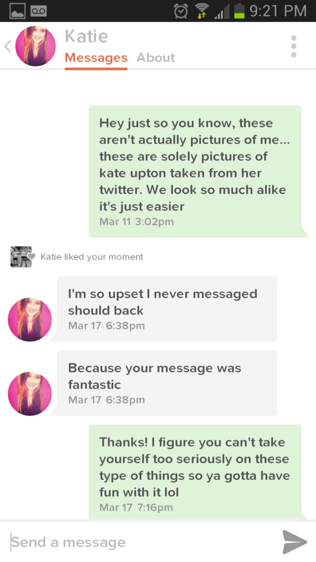 This Guy's Kate Upton Parody Picture On Tinder Is Working Wonders (9 pics)