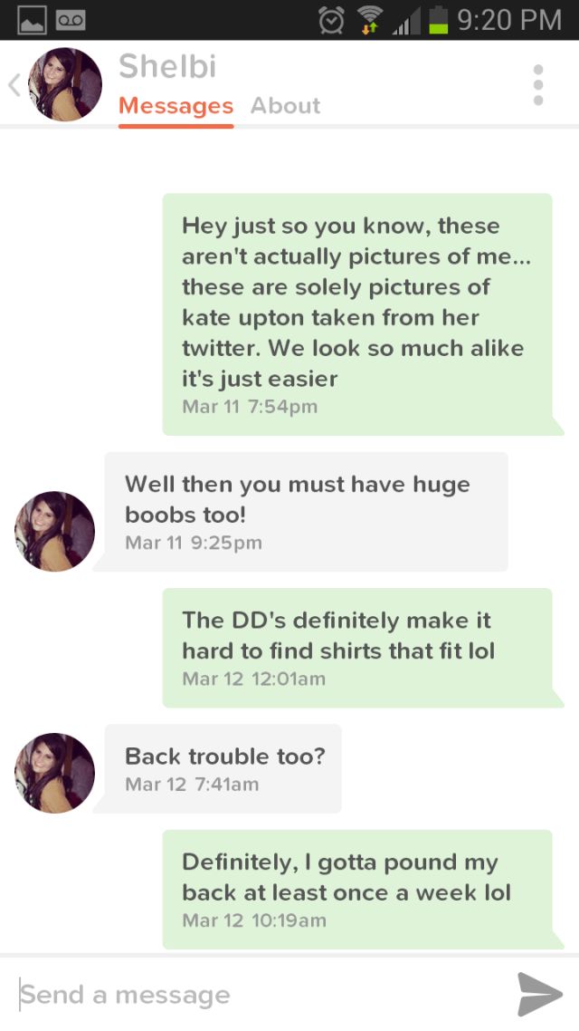 This Guy's Kate Upton Parody Picture On Tinder Is Working Wonders (9 pics)