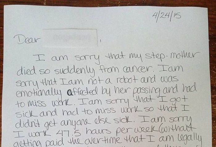 Employee's Sarcastic Resignation Note Tells It Like It Is (2 pics)