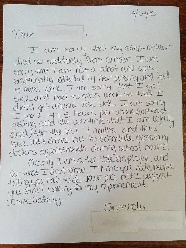 Employee's Sarcastic Resignation Note Tells It Like It Is (2 pics)