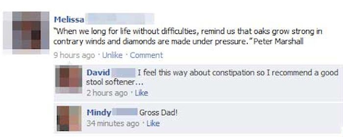 Those Moments When Your Family Embarrasses You On Facebook (23 pics)