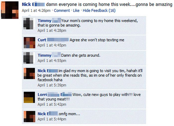 Those Moments When Your Family Embarrasses You On Facebook (23 pics)