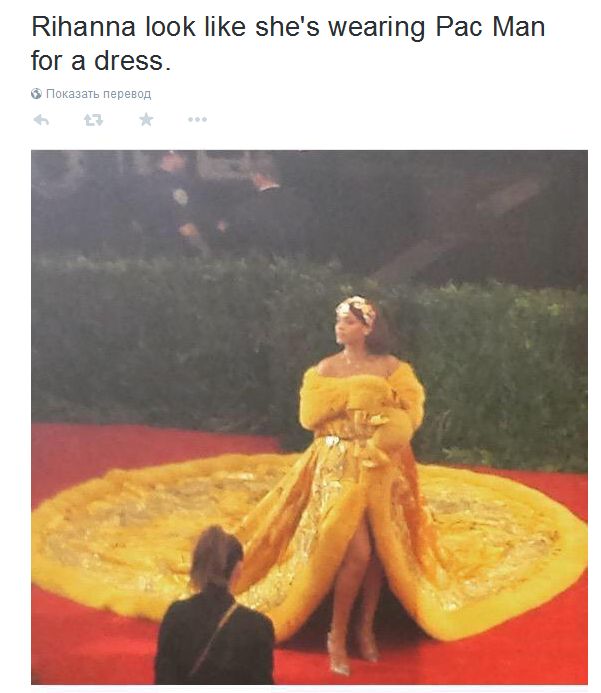 Internet's Reaction To Rihanna’s Met Gala Dress (24 pics)
