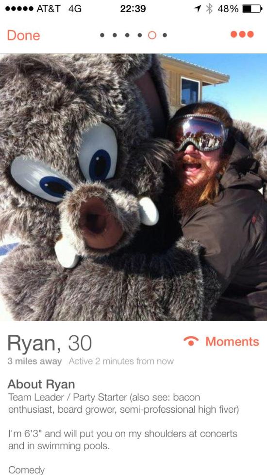 This Bearded Guy Might Have The Best Profile On Tinder (4 pics)