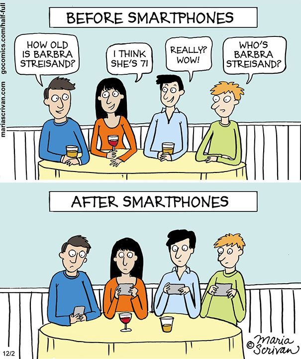 Clever Cartoons Show How Addicted People Are To Smartphones (27 pics)