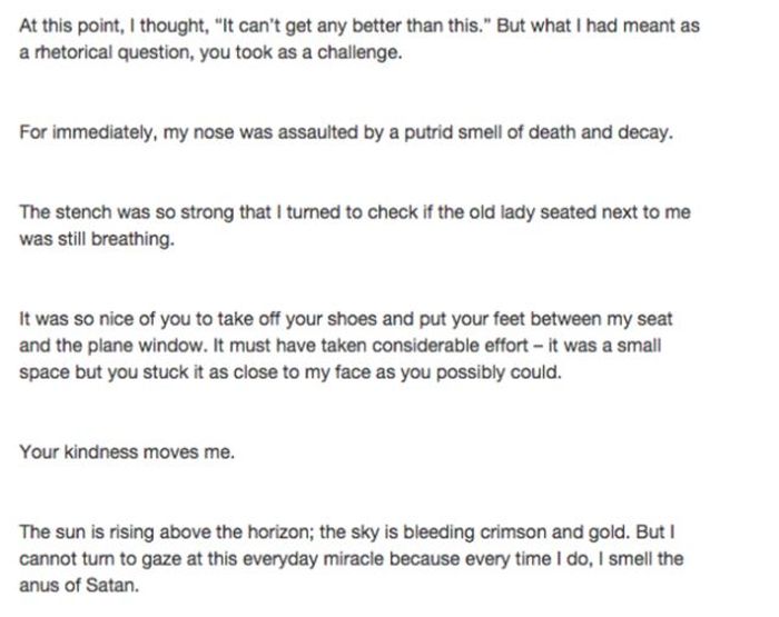 This Asian Woman's Letter To The Passenger From Hell Is Hilarious (8 pics)