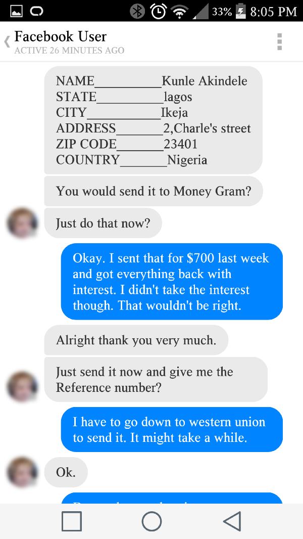 Guy Has A Little Bit Of Fun With A Nigerian Scammer (21 pics)