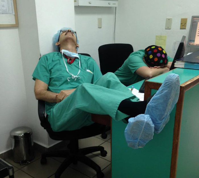 Doctors Post Pics Defending Med Residents Caught Sleeping (15 pics)