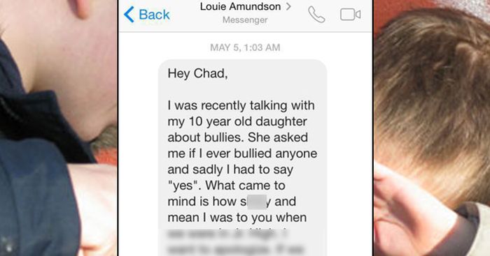 School Bully Apologizes To His Victim After 20 Years  (3 pics)