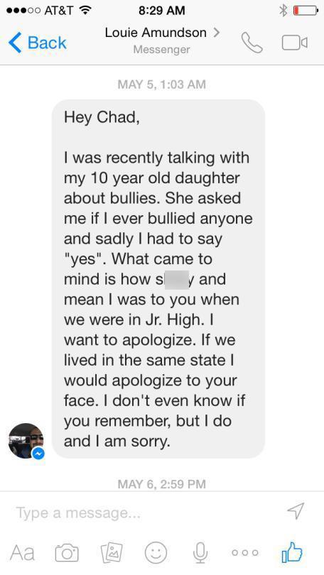 School Bully Apologizes To His Victim After 20 Years  (3 pics)