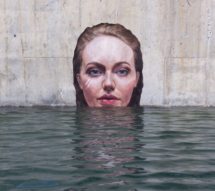 Hawaiian Artist Paints Incredible Seaside Murals While On A Surfboard (10 pics)