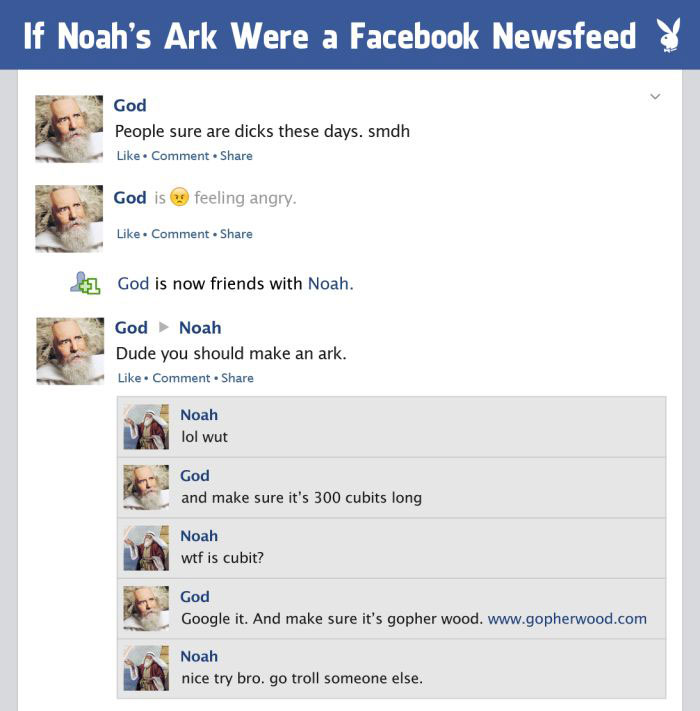 If Noah’s Ark Happened On The Facebook Newsfeed (5 pics)