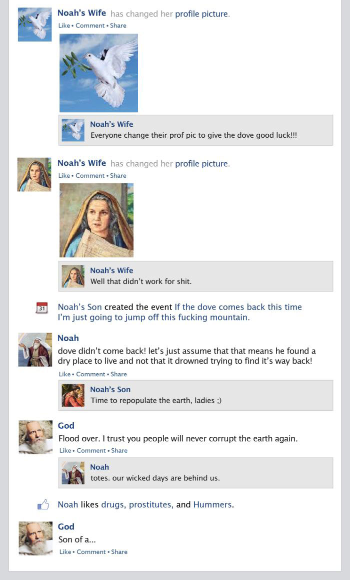 If Noah’s Ark Happened On The Facebook Newsfeed (5 pics)