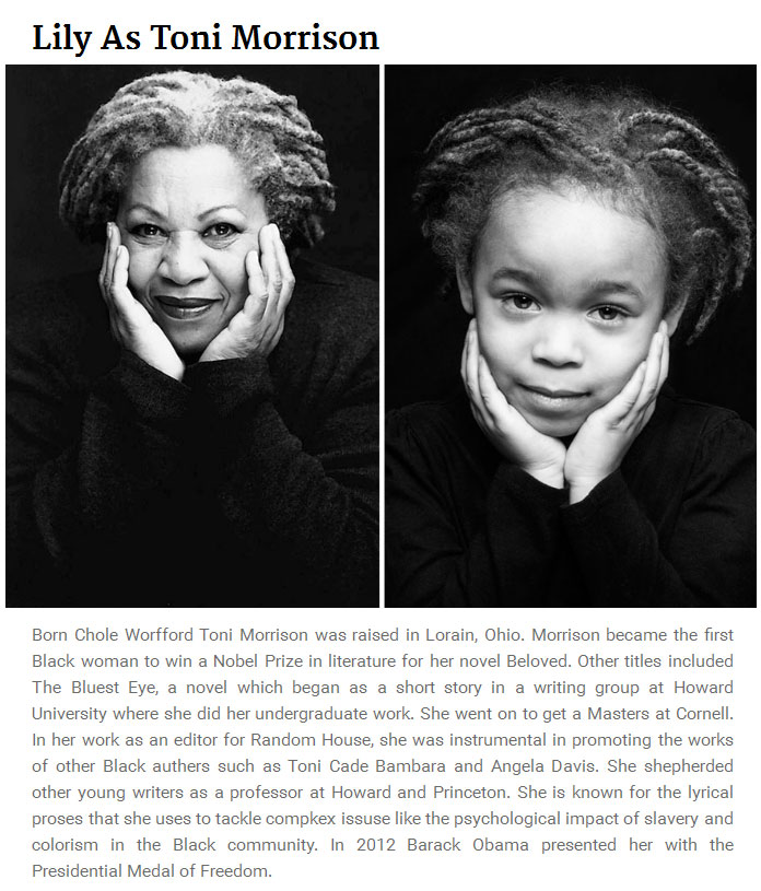 5 Year Old Girl Recreates Photos Of Famous Women From History (12 pics)