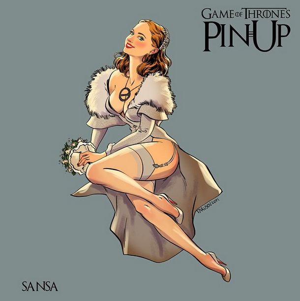 Artist Paints The Women From Game Of Thrones As Pin Up Girls (15 pics)