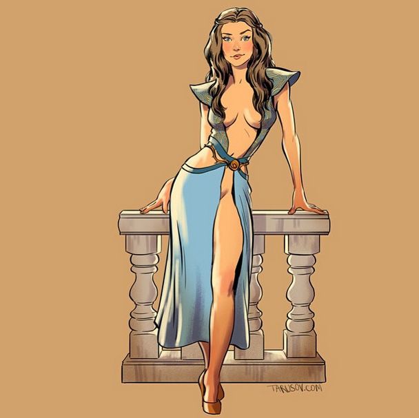 Artist Paints The Women From Game Of Thrones As Pin Up Girls (15 pics)