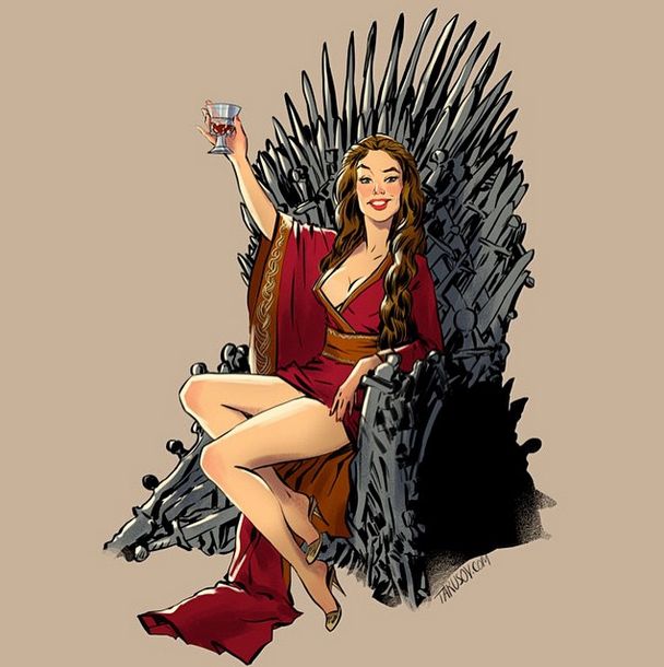 Artist Paints The Women From Game Of Thrones As Pin Up Girls (15 pics)