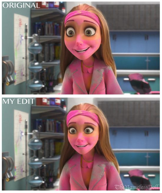 Tumblr User Gives Pixar Characters Normal Faces (13 pics)