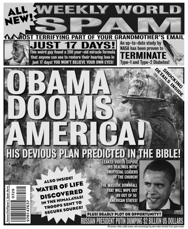 Man Uses Headlines From His Spam Folder To Make His Own Tabloid Covers (2 pics)
