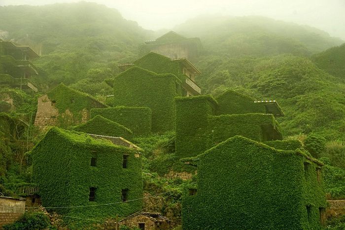This Abandoned Chinese Fishing Village Has Been Reclaimed By Nature (3 pics)