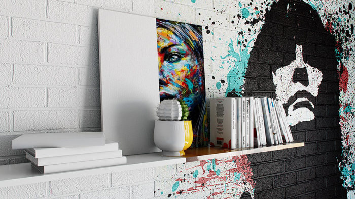 Designer Creates Half White, Half Griffiti Filled Hotel Room (6 pics)
