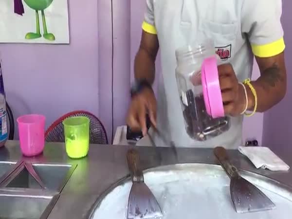 Man Cooking Ice Cream