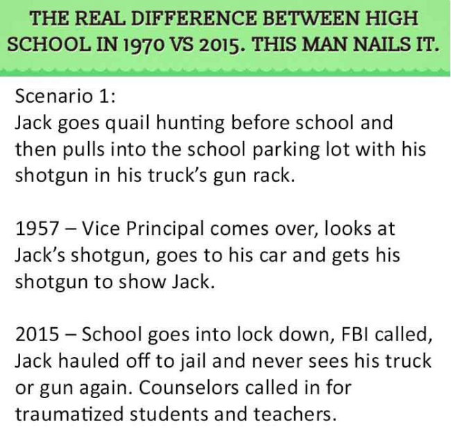 Man Points Out The Differences Between School In 1970 Vs 2015 And Nails It (8 pics)