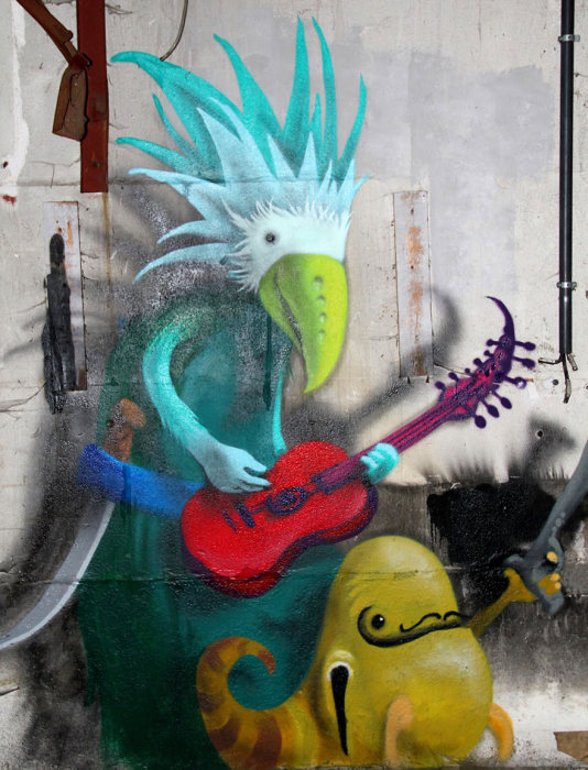 An Artist In Berlin Is Painting Monster Murals Inside Abandoned Buildings (19 pics)