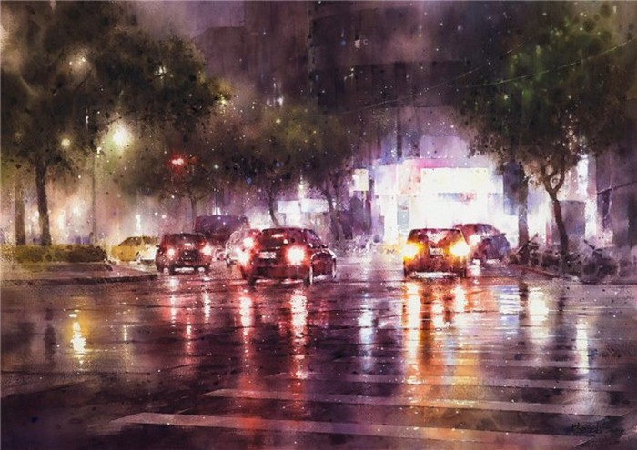 Artist Lin Ching Che Uses Watercolors To Paint Urban Landscapes (26 pics)