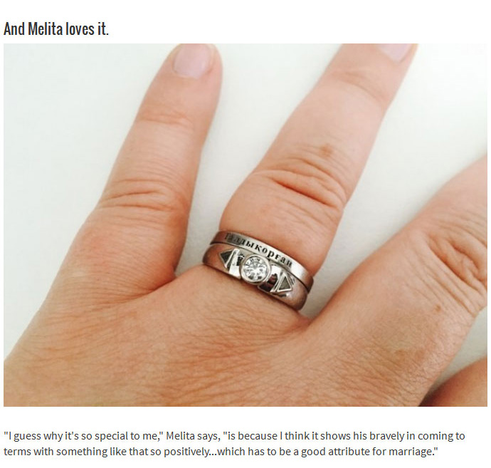 This Man Literally Put A Piece Of Himself Inside An Engagement Ring (7 pics)