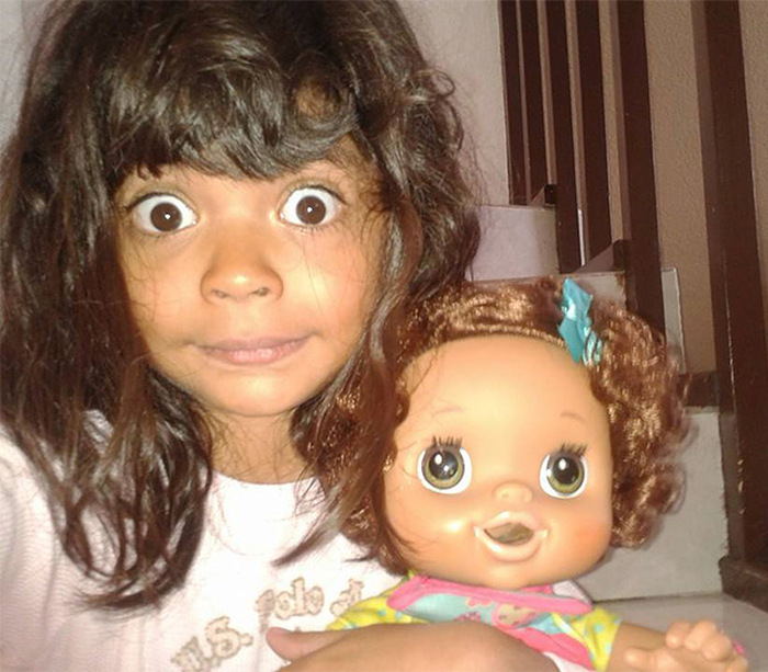 Children Who Look Shockingly Similar To Their Toy Dolls (34 pics)